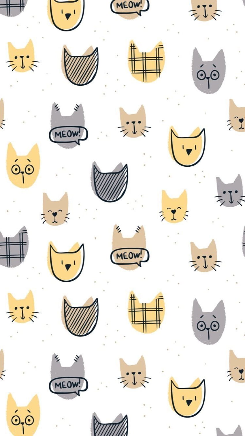 Mimi Morales on Идеи для ежедневника, cat pattern HD phone wallpaper