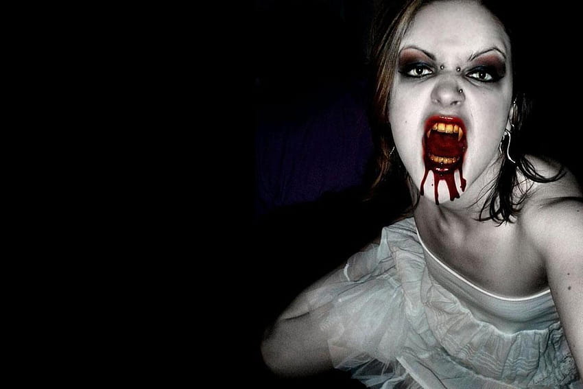 Sangre, colmillos y Freud - Binghamton Press, dientes de sangre de vampiro fondo de pantalla