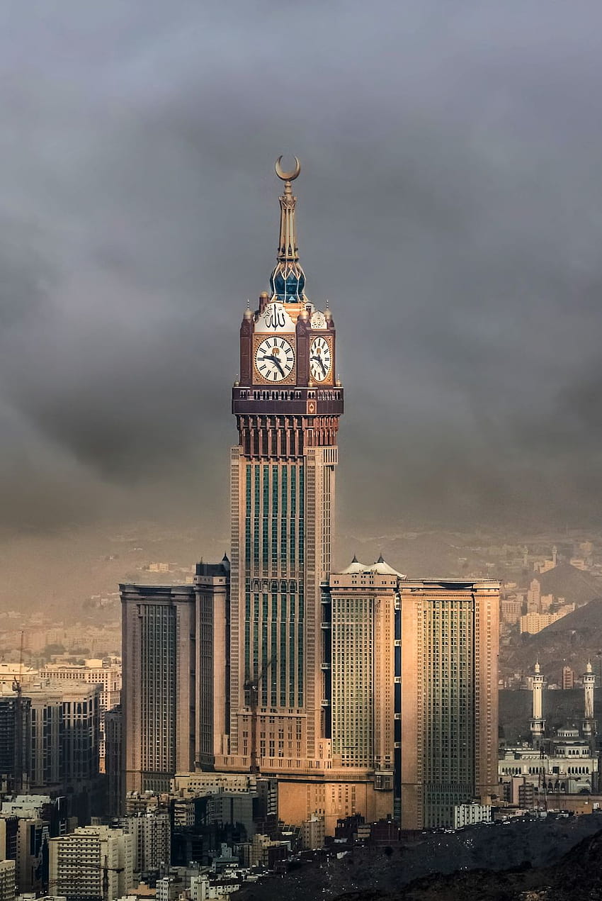 Les 30 bâtiments les plus hauts du monde, la tour de l'horloge royale de la Mecque Fond d'écran de téléphone HD