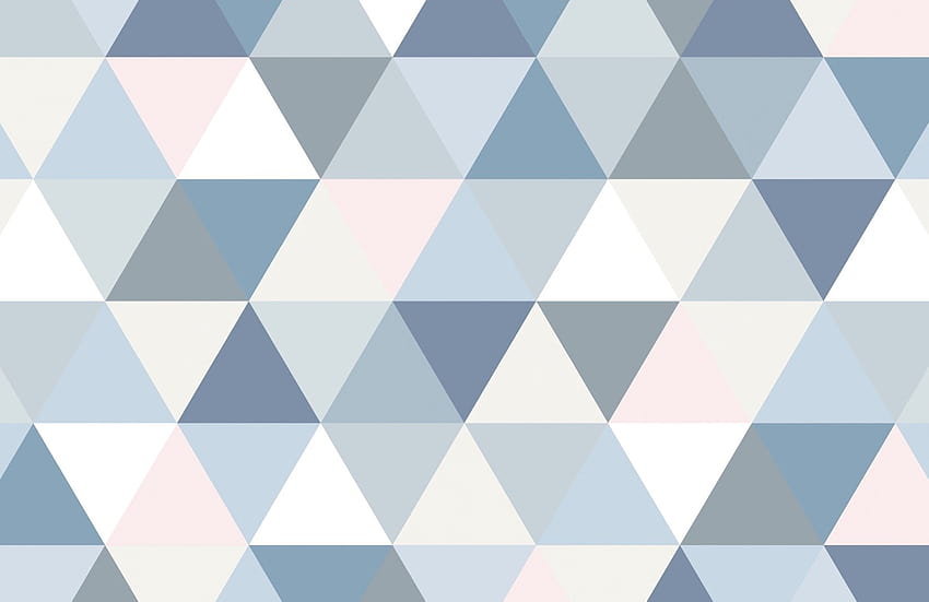 Стенопис с пастелни геометрични триъгълници, цветни геометрични триъгълници HD тапет