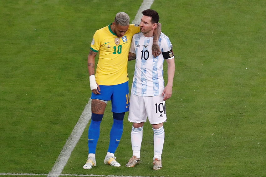 Danke Brasilien. Danke, Neymar Jr., Neymar und Messi 2021 HD-Hintergrundbild