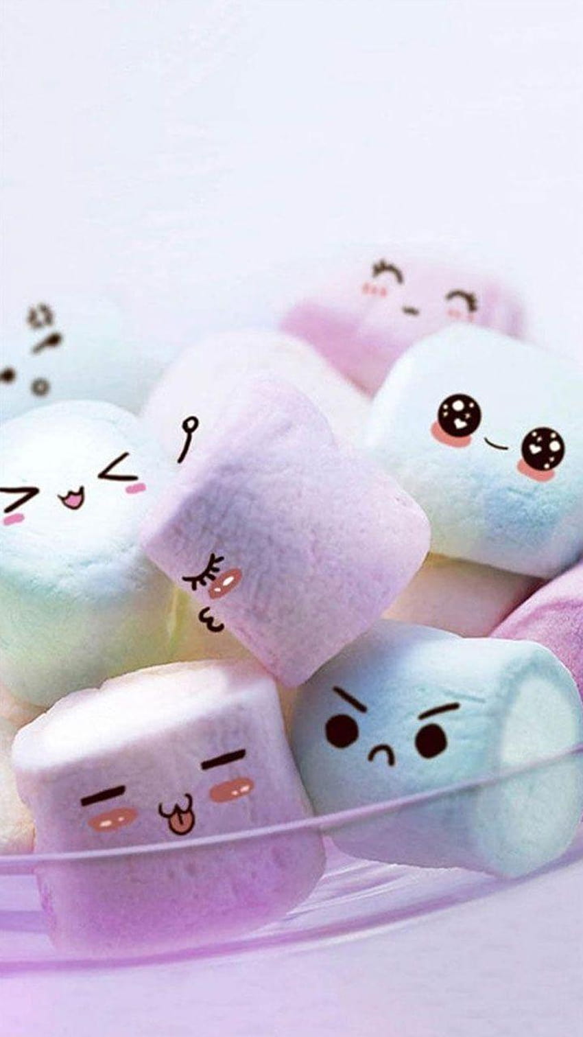 Des marshmallow vraiment kawai ;), kawaii marshmallows HD phone wallpaper