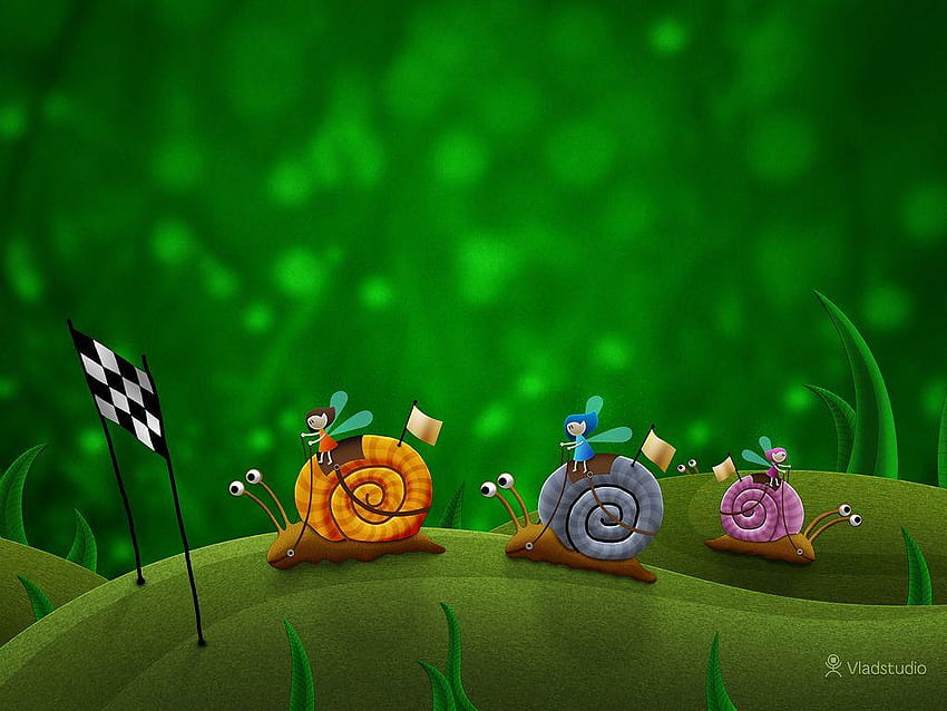 Snail Racing · · Vladstudio, snails HD wallpaper