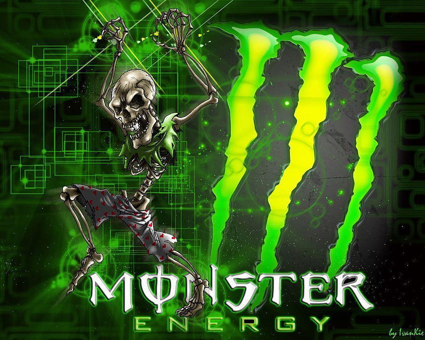 Kawasaki Logo Monster Of Energy, logo do monstro papel de parede HD