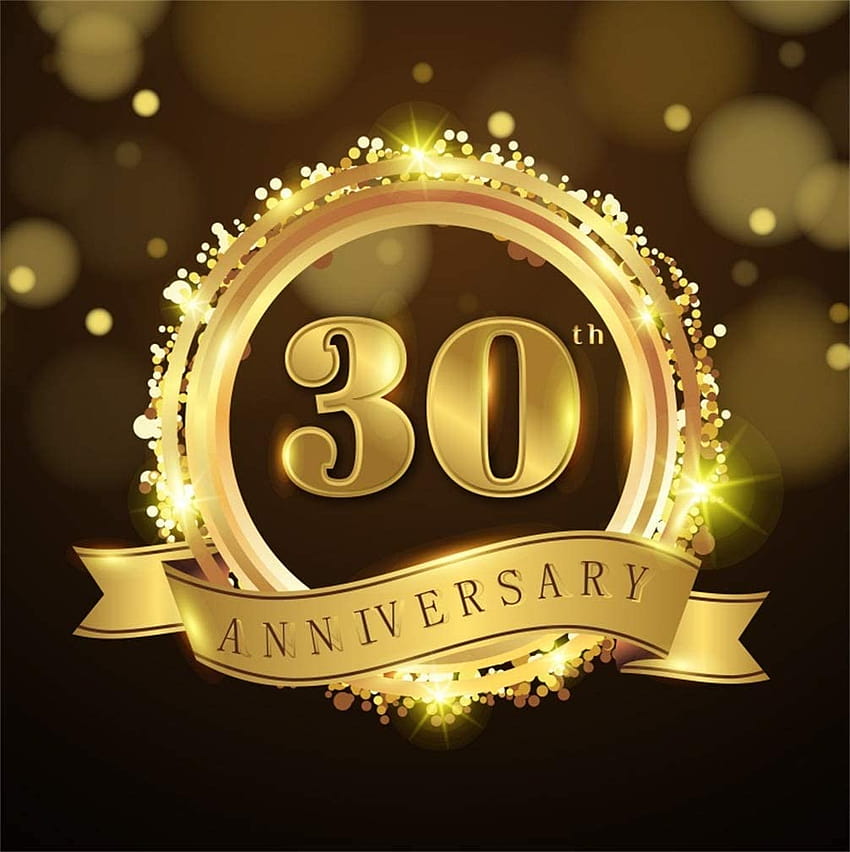 Amazon: CS 1,5 x 1,5 m große Hintergründe für „Happy 30 Years“-Jubiläum, grafischer Hintergrund, 30. Geburtstagsparty, glitzerndes goldenes Wort, Firma oder Hochzeitstag, Feier, Studio-Requisiten, Polyester: Kamera & HD-Handy-Hintergrundbild