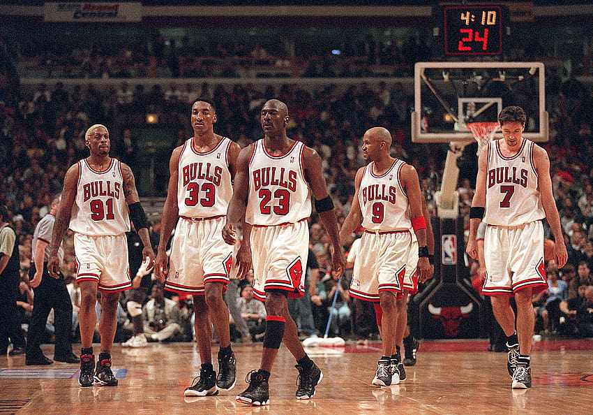 The Last Dance” i Michael Jordan: The Unseen Moments, Jordan Pippen Rodman Tapeta HD