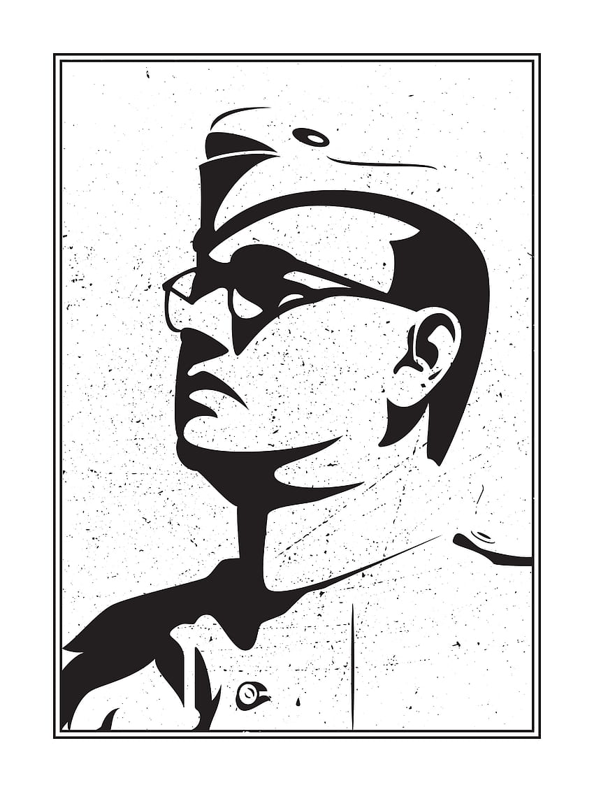 Ritratto in bianco e nero di Netaji, nethaji Sfondo del telefono HD