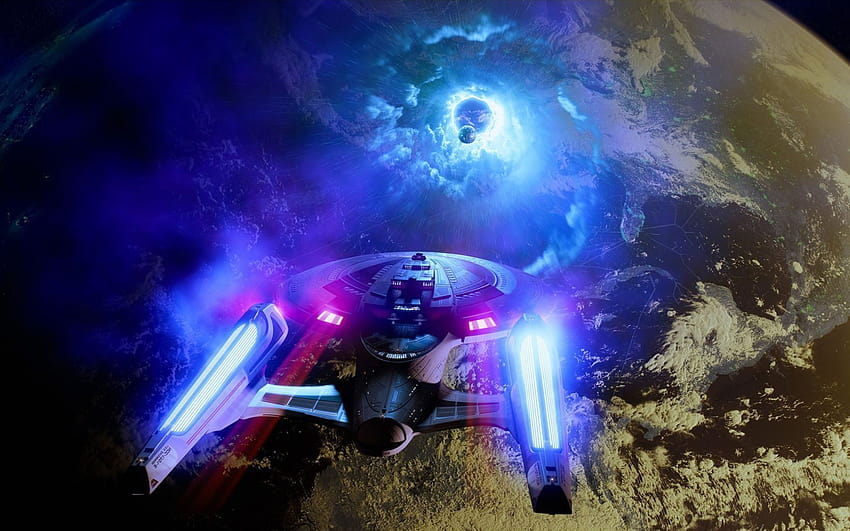 Starship Enterprise At Warp Speed, warp drive HD wallpaper
