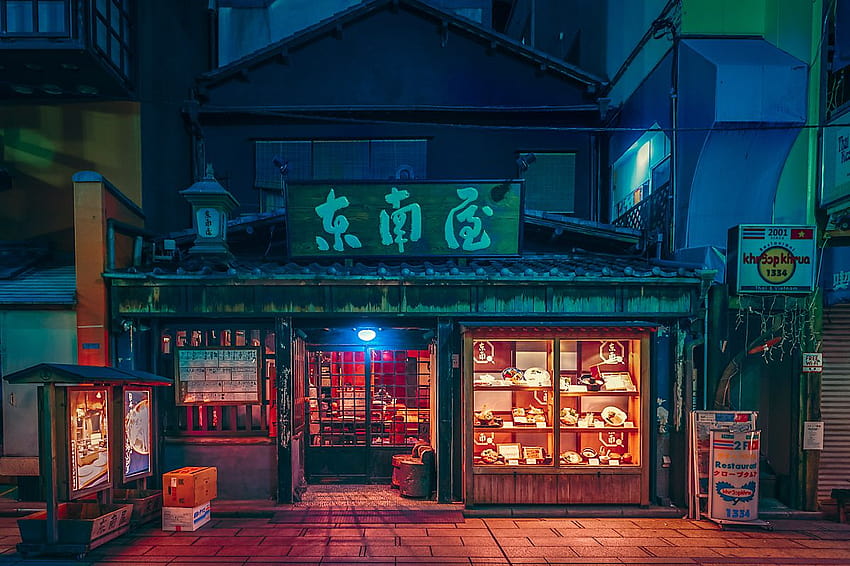 Tokyo Store VI par Anthony Presley, boutique de ramen lofi Fond d'écran HD