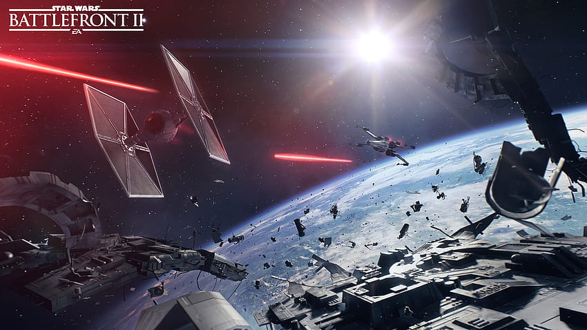 Endor: Death Star Debris, Todesstern der Star Wars-Schlachtfront HD-Hintergrundbild