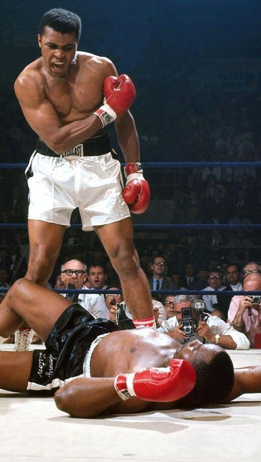 Foto Ikonik Muhammad Ali vs Sonny Liston: Bangun dan Bertarunglah, muhammed ali HD phone wallpaper