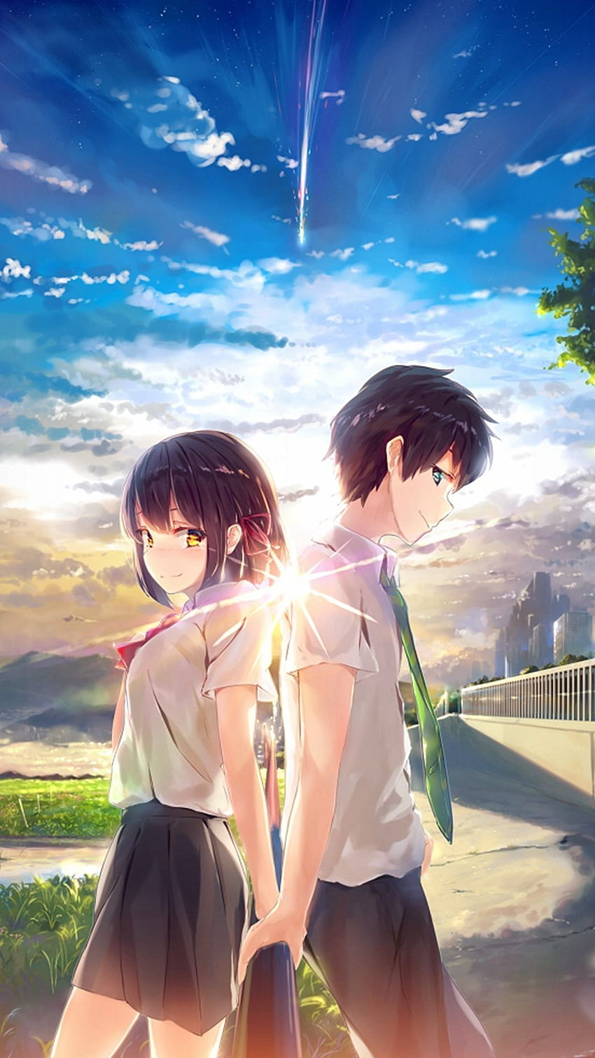 Anime Girl And Boy, süßer Anime Junge und Mädchen HD-Handy-Hintergrundbild