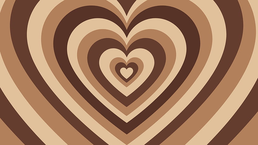 brown hearts, brown aesthetic 2021 HD wallpaper