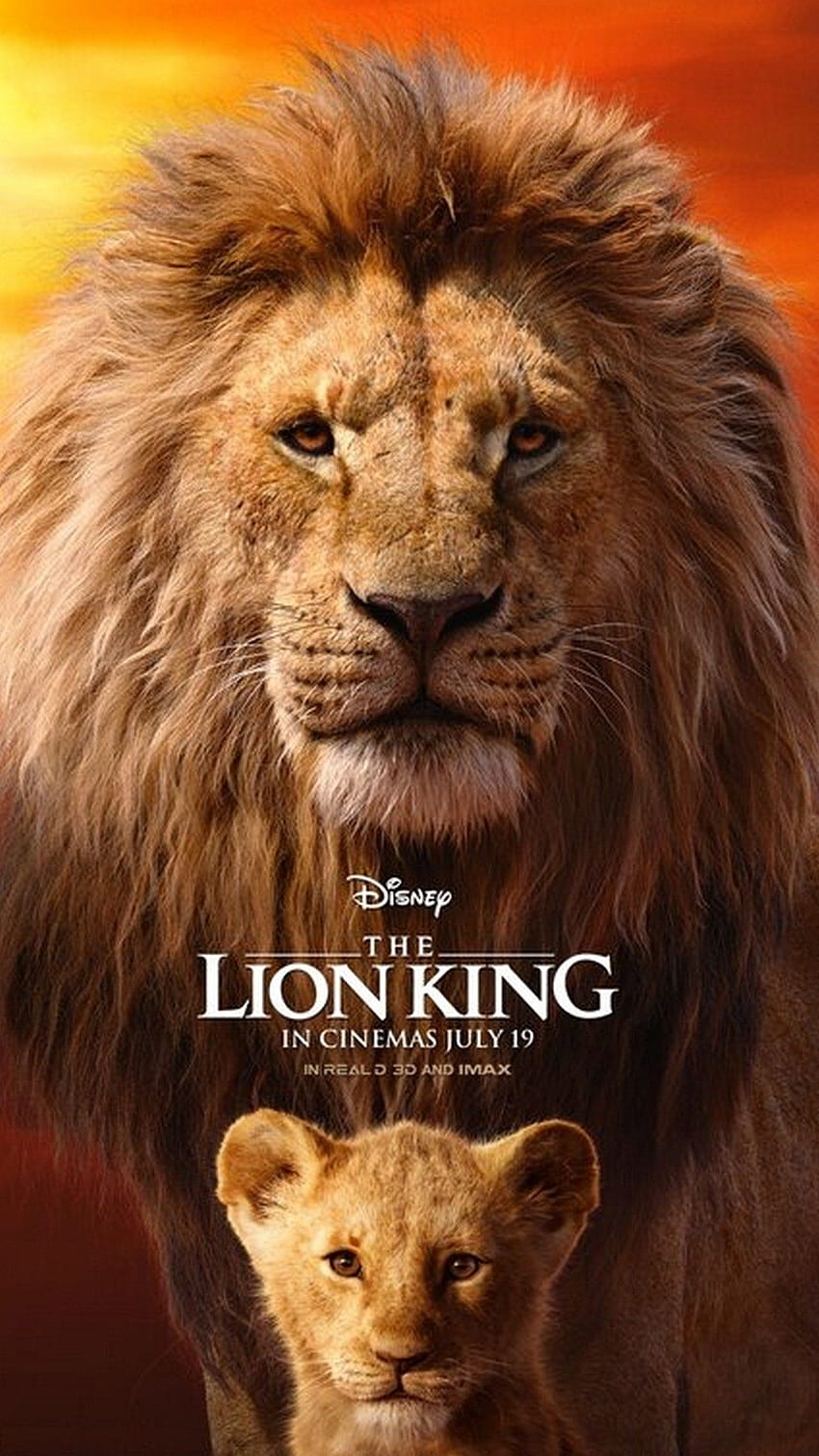 라이온 킹 2019 포스터 HD 전화 배경 화면