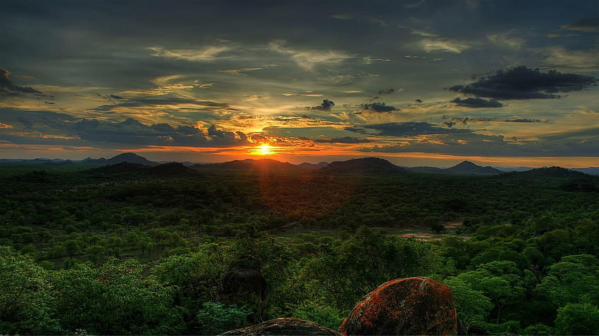 Sunset In Africa HD wallpaper