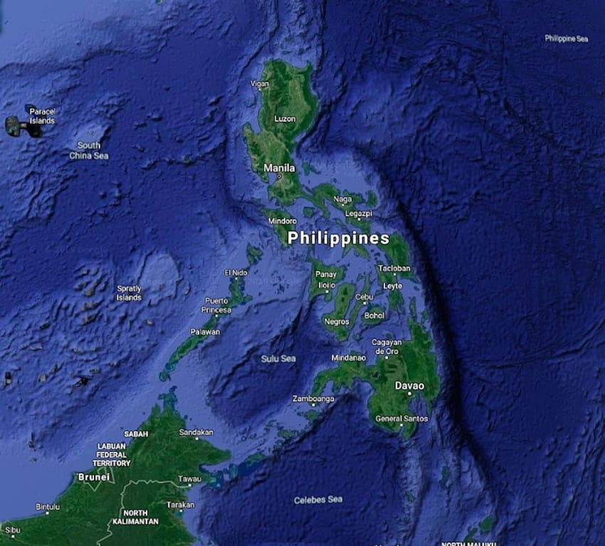 Карта на Филипините и много други международни карти за печат, карта на Филипини HD тапет