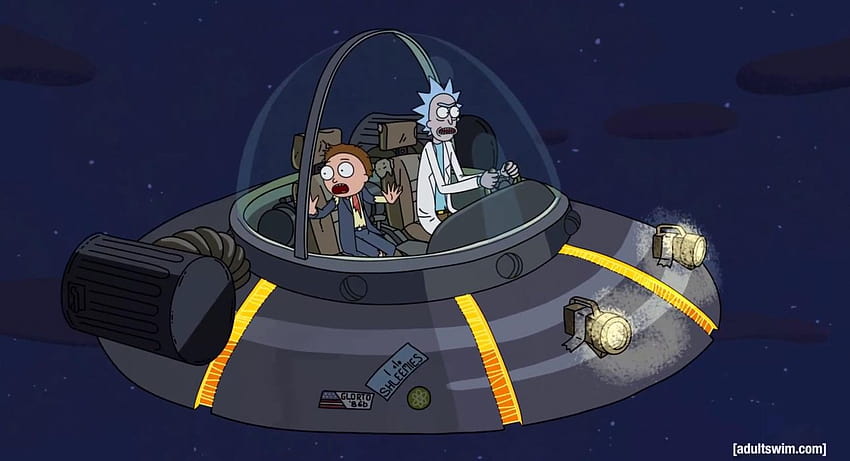 RICK AND MORTY comedy family sci, spaceship cartoon HD wallpaper