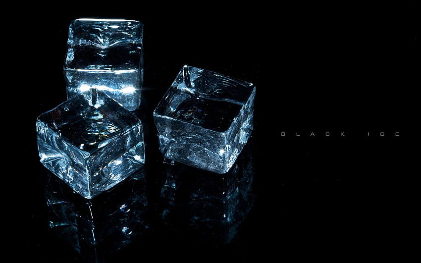 luz, gelo, preto, tijolos, fundo preto, três ::, caixa de gelo papel de parede HD
