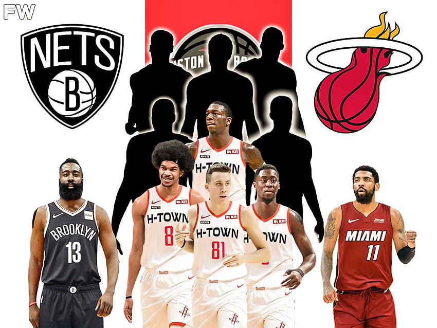 Crazy Blockbuster Trade: Nets Get James Harden, Heat Get Kyrie Irving, Rockets Get 9 Players – Fadeaway World HD wallpaper
