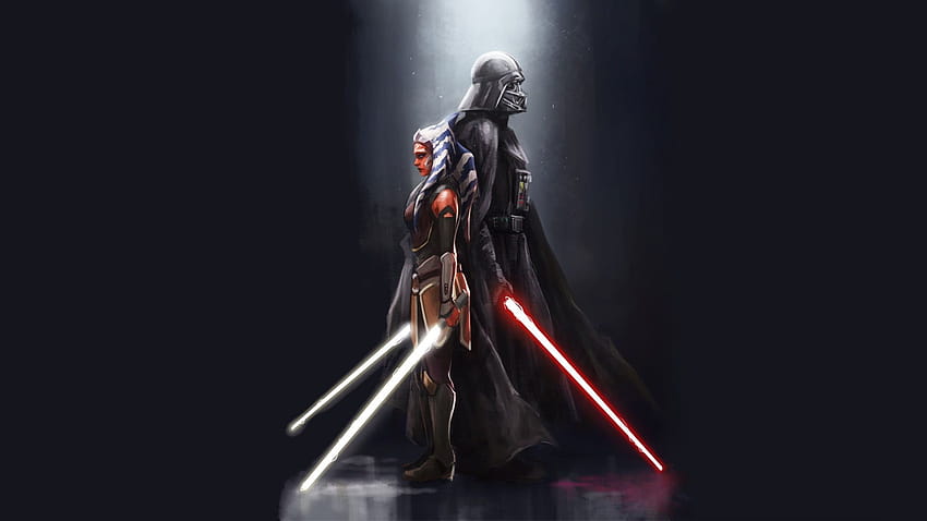 Gwiezdne wojny Gwiezdne wojny Rebelianci Ahsoka Tano Darth Vader, darth vader kontra rebelianci Tapeta HD
