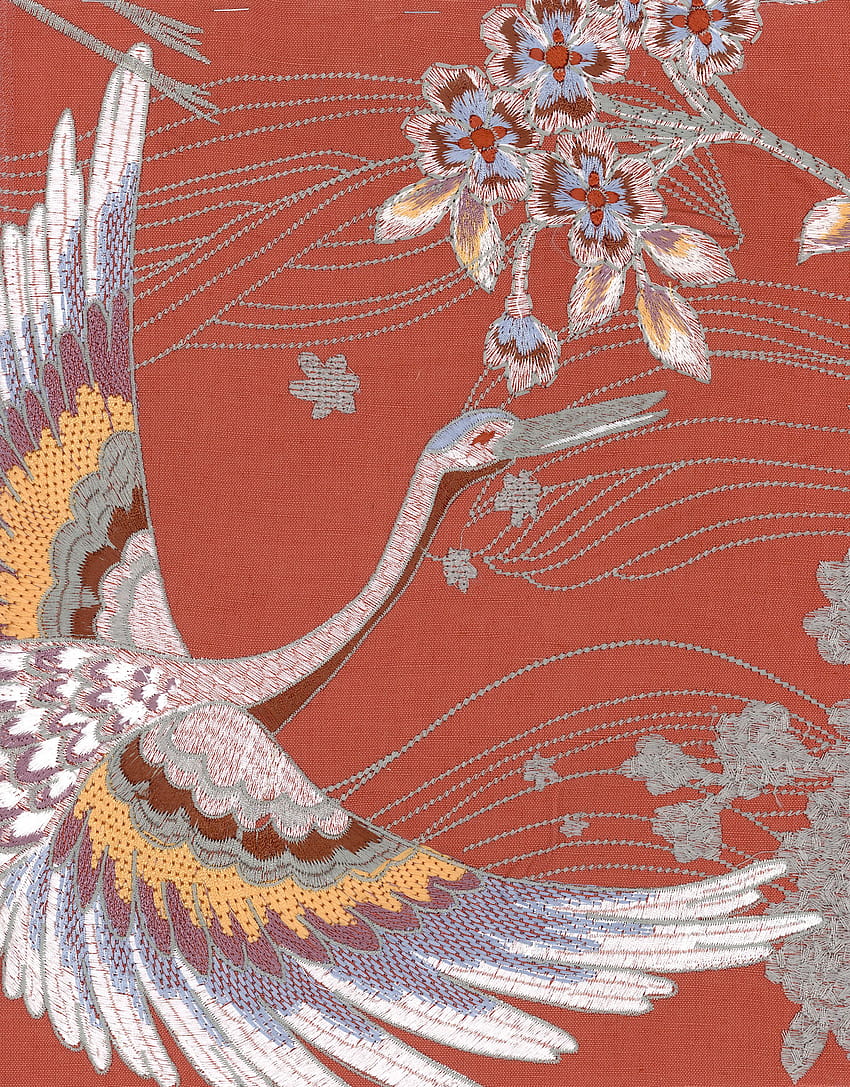 TAKARA CRANE, embroidery HD phone wallpaper
