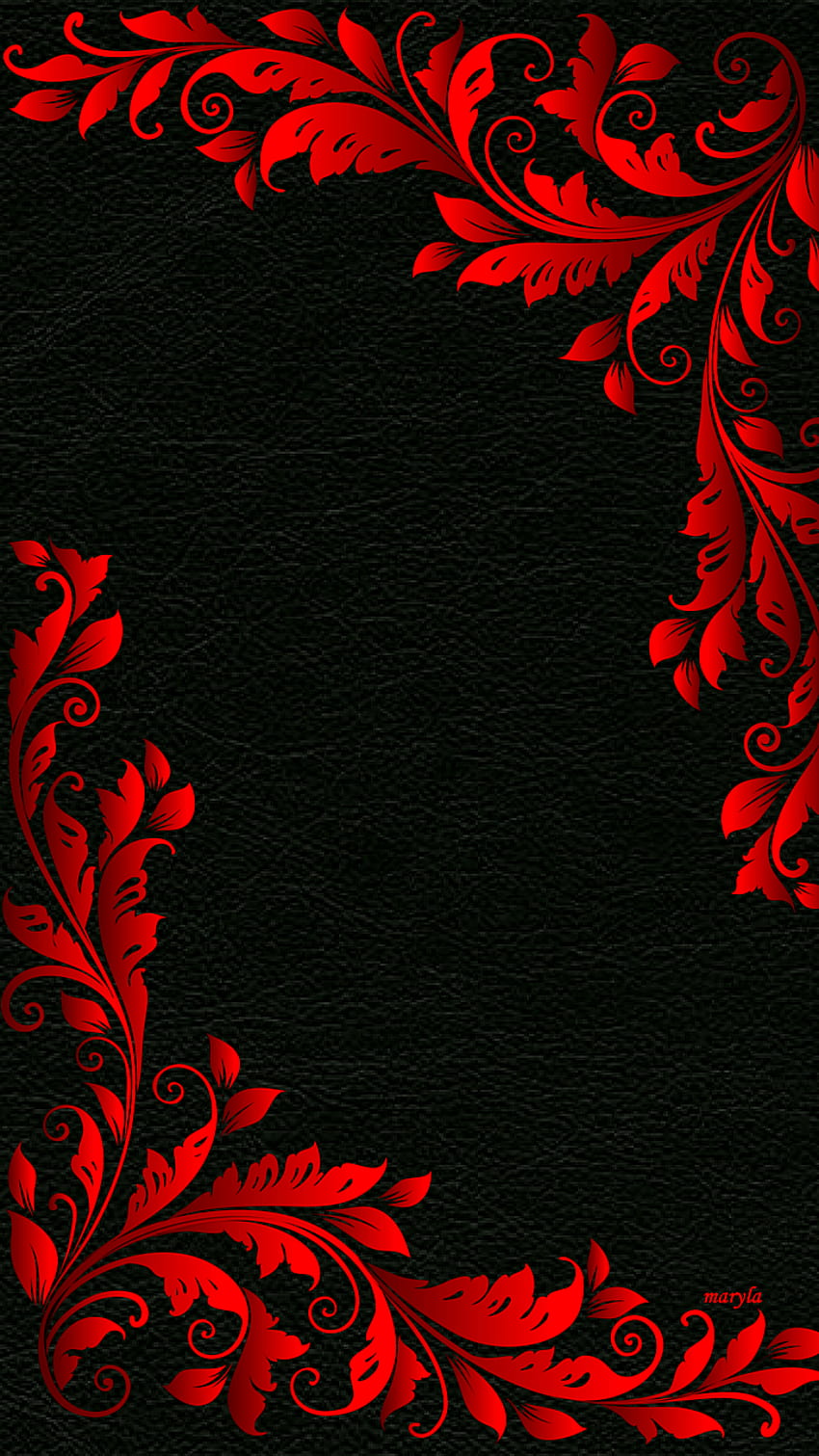 720x1280 «red black floral abstract» Cell Phone, black and red HD phone wallpaper