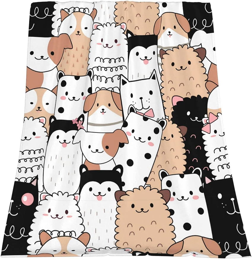 Kartun Hewan Lucu Domba Kucing Anjing Selimut Nyaman Lembut Bulu Selimut untuk Tempat Tidur Sofa Sofa Ruang Tamu Kursi atau Asrama 60X50 : Rumah & Dapur wallpaper ponsel HD