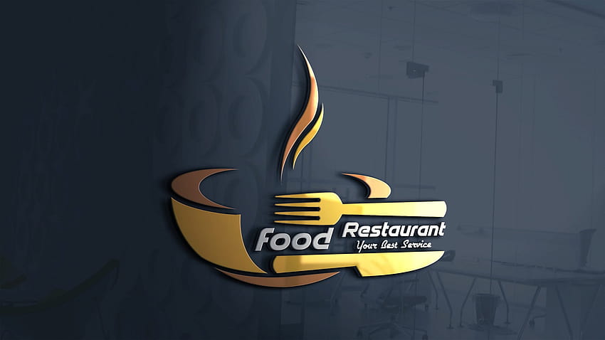 Шаблон за дизайн на лого на модерен ресторант – GraphicsFamily HD тапет