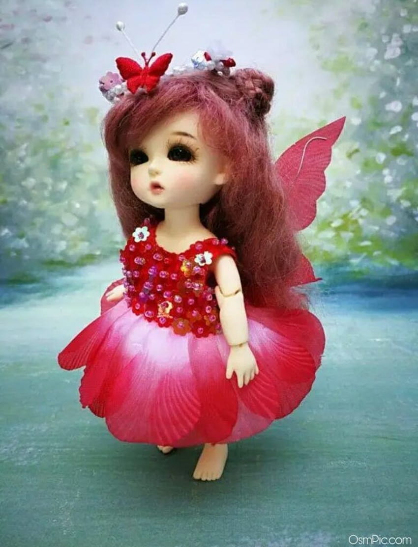 Red dress Barbie Doll pic for Whatsapp dp, cute dp HD phone ...
