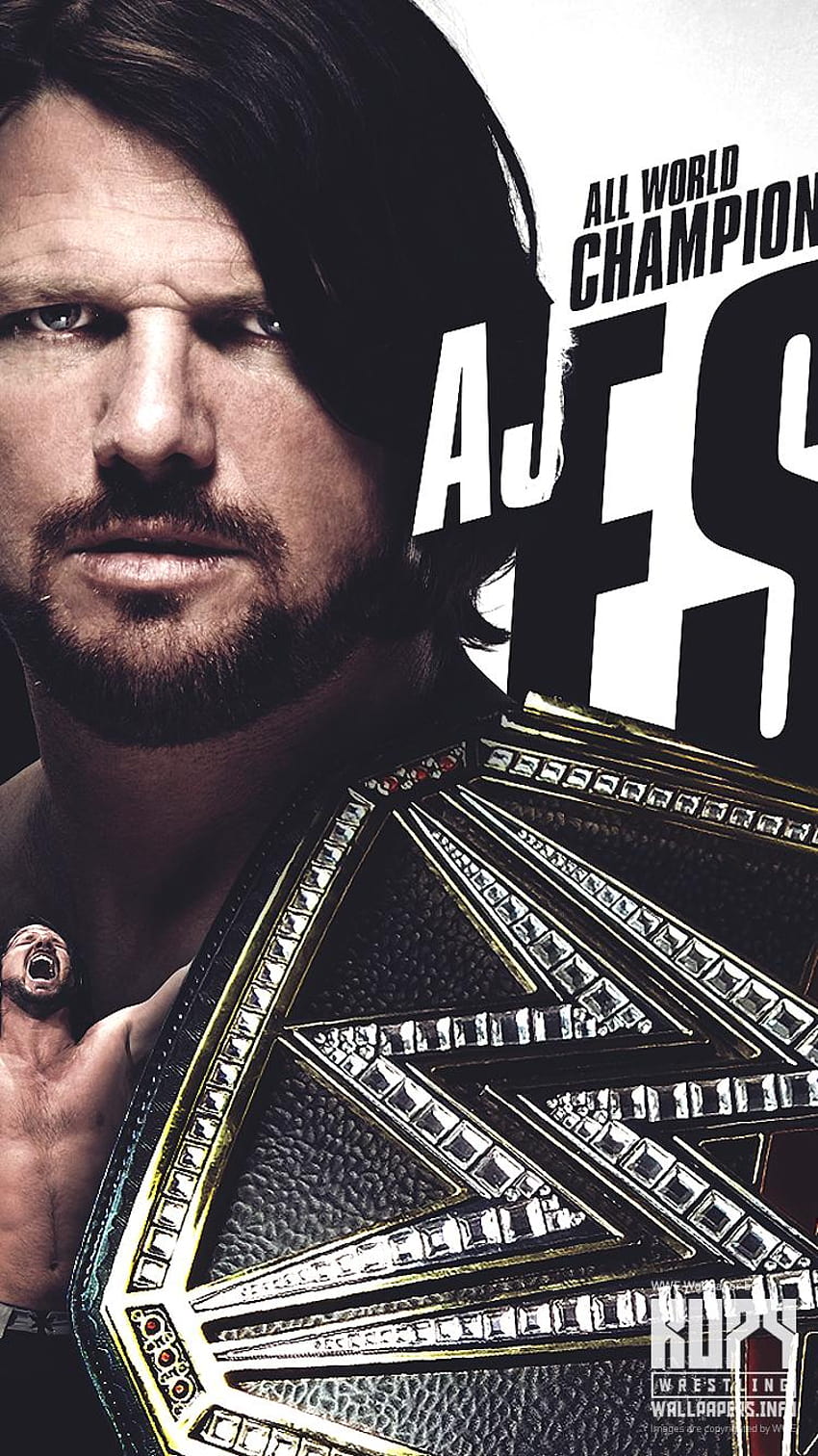 NEW AJ Styles WWE World Champion !, aj styles 2019 HD phone wallpaper