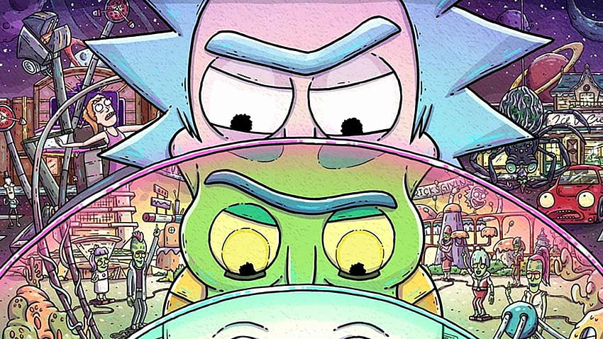 Rick And Morty x Resolusi Laptop, trippy rick and morty Wallpaper HD