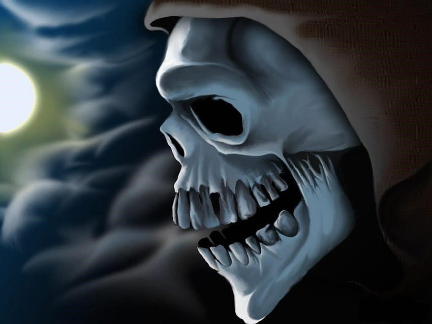 Danger Ghost, skull ghost HD wallpaper