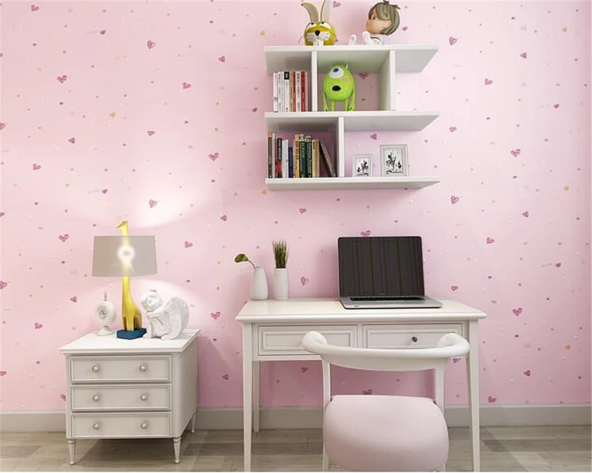Beibehang home decor Cute Stars Stripes Girls Bedroom Kids Shops Baby Room 3d papel de parede HD wallpaper