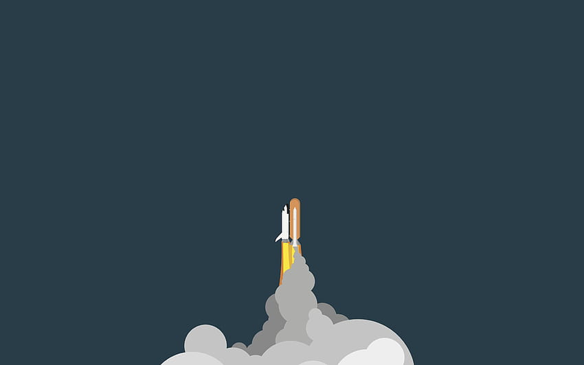 rockets, Spaceship, Minimalism / and Mobile, spaceship minimalist HD wallpaper