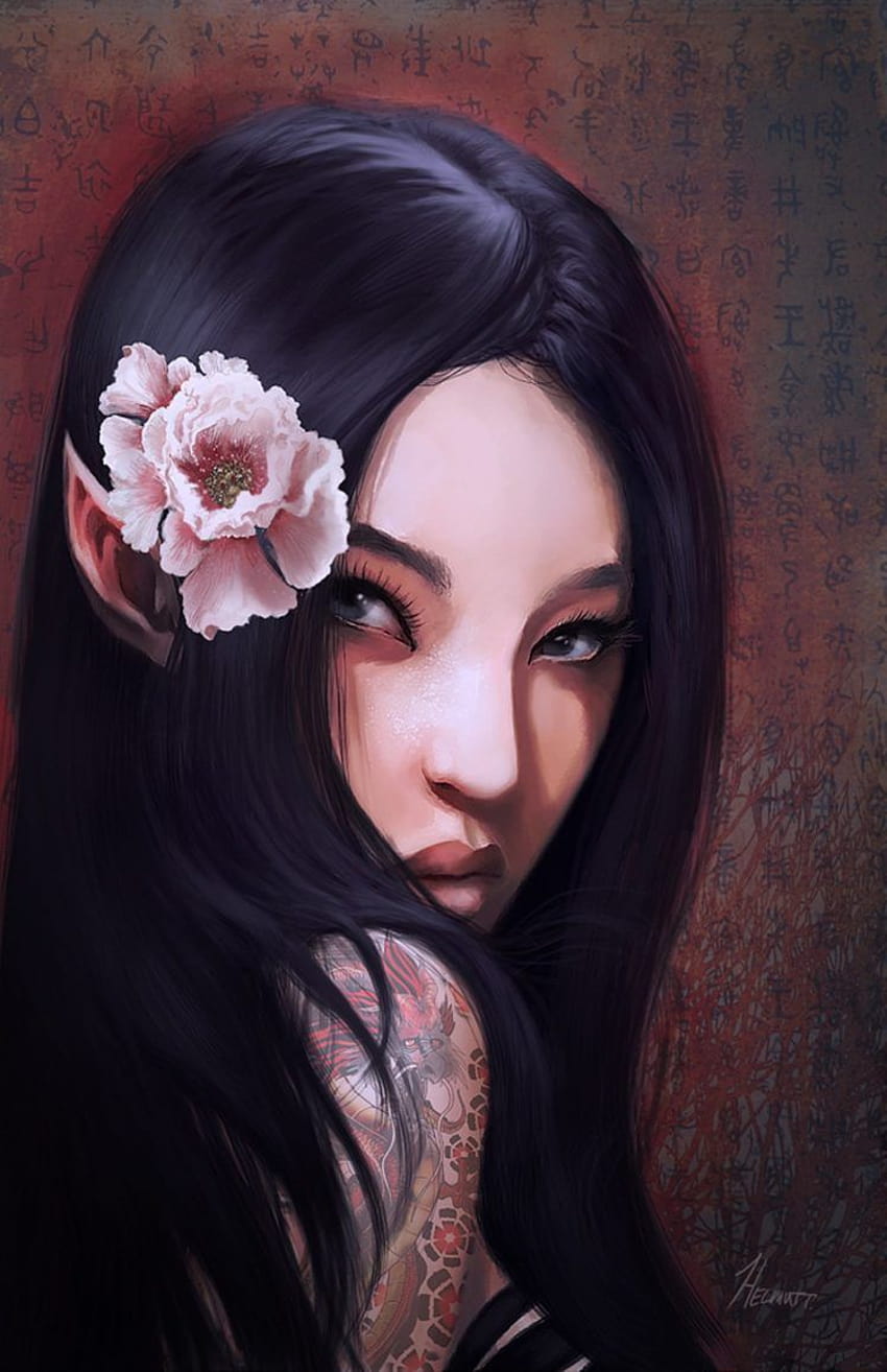Flower face tattoo by Lena Art  Post 29044