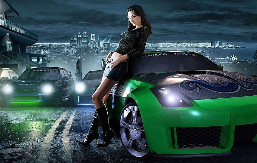 Girl, Girl, Machine, Car, NFS, Game, Need For Speed, Underground 2 ...