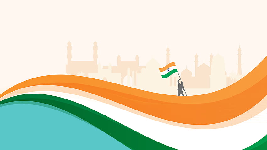 Indische Flagge, Unabhängigkeitstag, Indien, 15. August, Trikolore, Rotes Fort, Feiern, 2021 indische Flagge HD-Hintergrundbild