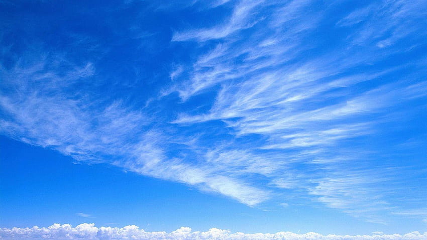awan putih biru langit, latar belakang langit Wallpaper HD