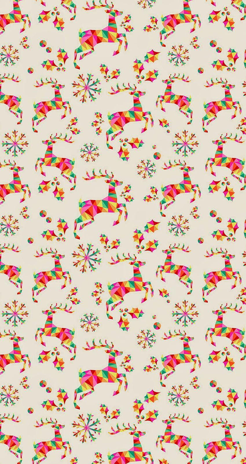 Colorful Geometric Reindeer pattern. Tap for more iPhone 6, christmas wrapping paper HD phone wallpaper