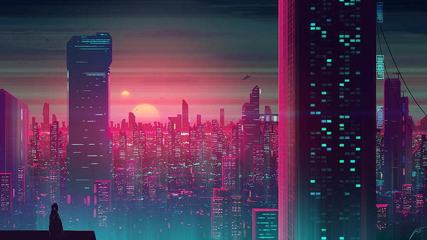 Futuristic Skyscrapers, pink futuristic city HD wallpaper | Pxfuel