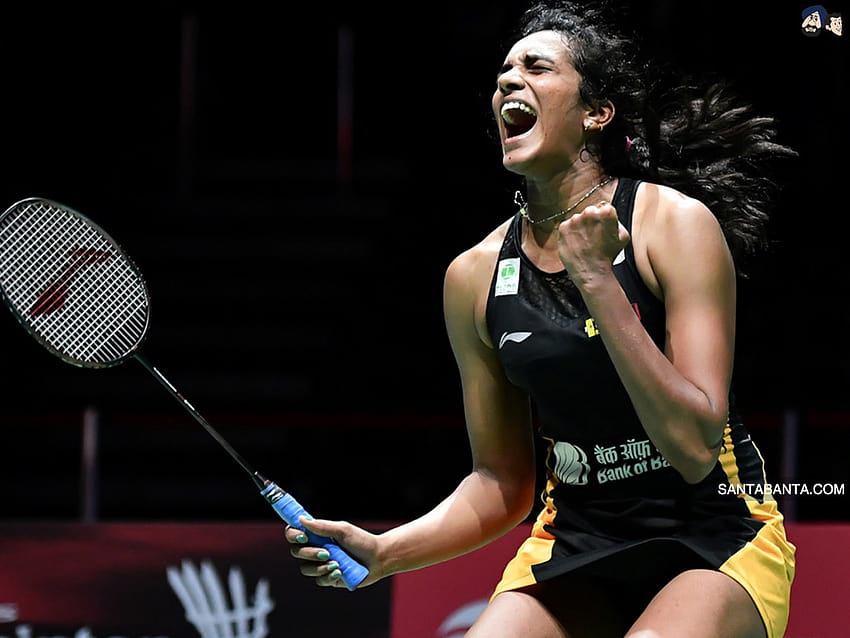 Pusarla Venkata Sindhu in ecstasy after claiming gold in BWF World Badminton Championships, women badminton HD wallpaper