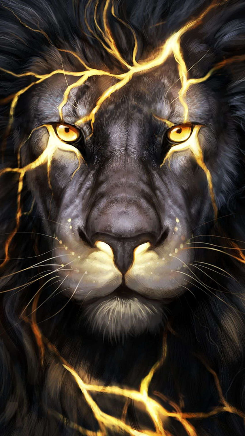 Cool Lion 2020, niebezpieczny lew Tapeta na telefon HD