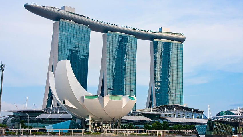 Marina Bay Sands, хотел, пътуване, резервация, басейн, казино, Сингапур HD тапет
