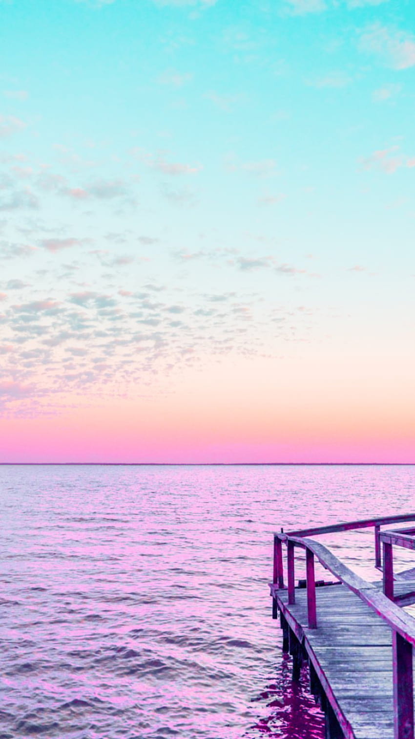 Pastel Beach, pastel sunset HD phone wallpaper | Pxfuel