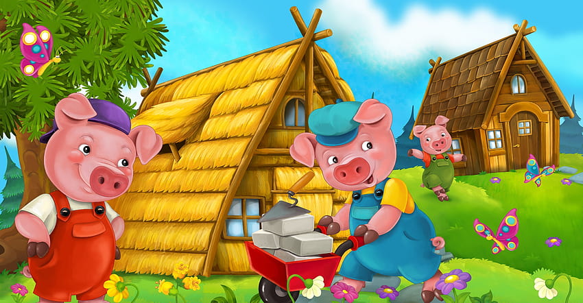 The Three Little Pigs HD wallpaper