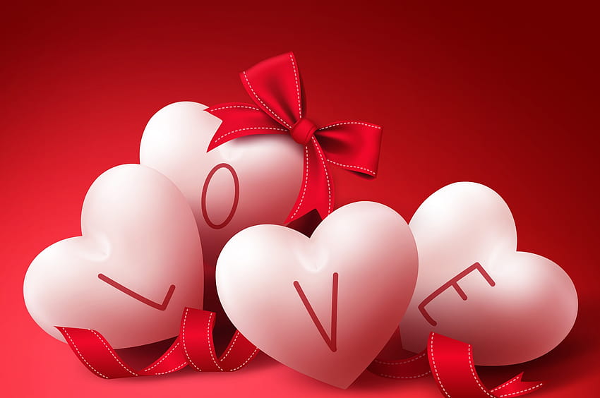 2560x1700 Love, Valentine's Day 2017, Hearts, Ribbon for Chromebook Pixel, love valentines day HD wallpaper