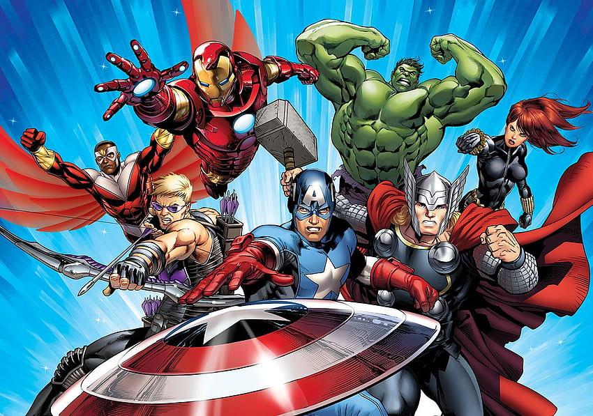Les 4 meilleurs Avengers se rassemblent sur la hanche, Marvels Avengers se rassemblent Fond d'écran HD