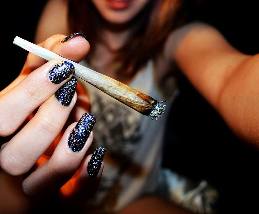 Girl smoking weed art HD wallpaper | Pxfuel