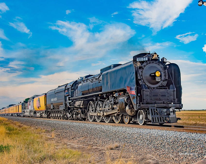 Union Pacific`s freight hauling railroad, union pacific 844 HD wallpaper