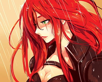 Female anime character with red hair HD wallpaper  Wallpaper Flare